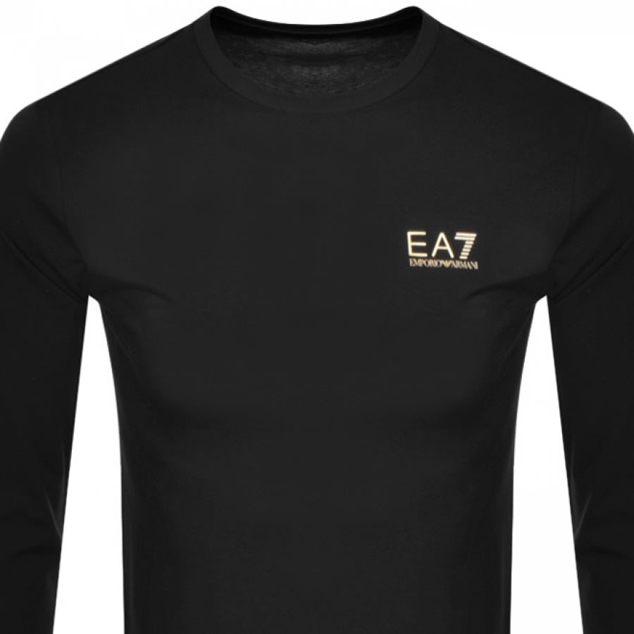 Alternative Image for ProductEA7 Emporio Armani Long Sleeved Core T Shirt Black2